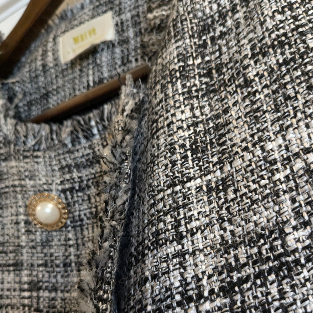 Maeve Double-Breasted Tweed Jacket Anthropologie (10) - Picture 9 of 16